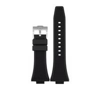PCCWBCPJC Compatible avec le bracelet en caoutchouc Tissot PRX T137 Band Super Player 40 mm Bracelet de montre for homme T137407 T137410A Remplacer le bracelet de montre(Black-silver)