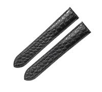 PCCWBCPJC Une variété de styles disponibles Bracelet de montre crocodile noir marron compatible avec le bracelet de montre en cuir Cartier Solo 17 20 22 24 25 mm(Black-No Buckle,23mm)