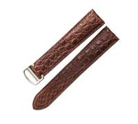 PCCWBCPJC Une variété de styles disponibles Bracelet de montre crocodile noir marron compatible avec le bracelet de montre en cuir Cartier Solo 17 20 22 24 25 mm(Brown-Steel-Z4,23mm)