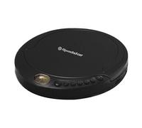 Roadstar Lecteur CD portable PCD-498NMP/BK – MP3/WMA, Antichoc, LCD, Écouteurs sans fil inclus, Noir