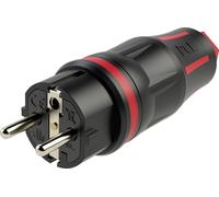 PCE Fiche électrique mâle avec terre 05721-sr 250 V IP54 Noir/Rouge