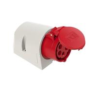 PCE Prise murale CEE 115-6 16 A 5 pôles 6 h 400 V IP44 rouge PA6 apparente bornes à vis