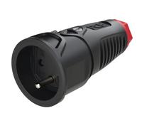 PCE 2410-src Fiche électrique femelle avec terre plastique, caoutchouc 230 V