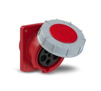PCE Prise murale PCE 435-6 63 A 5 pôles 6 h IP67 Power Twist 400 V Bride 100×112 mm