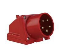 PCE 47407L Fiche CEE à 5 broches pour appareils muraux Rouge 32A