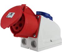 PCE 47411L Prise murale double avec prise femelle CEE etprise femelle type F