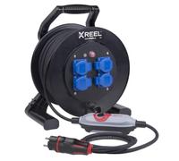 PCE Instruments PCE 9350001 Enrouleur de câble en plastique avec PRCD Noir, Bleu, Gris, Rouge IP54, Multicolore