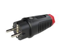 PCE PCE Fiche de protection IP54 en caoutchouc plein 16A / 250V AC / 3p (2P+E) Quantité:1