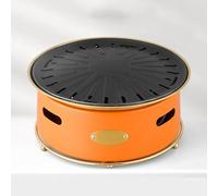 Pceau de Charbon de Bois de 14 Pouces, poêle en Bois Portable pour Camping, poêle en Acier en Carbone et poêle à Grill, Gril à Charbon intérieur, adapté à 3 à 5 Personnes, pour la fête à Domicile