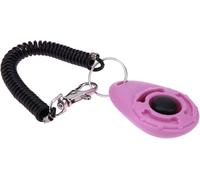 Pchnfei Clicker de dressage rose avec bouton pour dressage de chien, solide et durable, aide au dressage et au comportement facile à utiliser