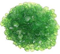 Pchnfei Lot de 200 pendentifs en forme de feuille en acrylique vert transparent avec trou pour boucles d'oreilles, bracelets, colliers, bijoux, loisirs créatifs (15 mm)