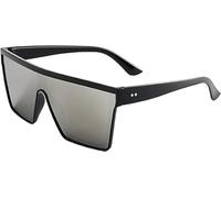 Pchnfei Lunettes de soleil grises, lunettes d'été surdimensionnées, carrées, plates, verres uniques, ombragées, pour femmes, uniques, sports de plein air, cyclisme, randonnée, accessoires de mode