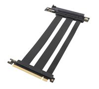 PCI E 4.0 X16 Riser Cable, 128 Gops High Speed Extension Rison Cable, Adaptateur de Carte D'extension PCB 90 Degrés, Compatible avec 4090, 8900 PCIe 3.0, 2.0 et 1.0. Boucher (10 cm)