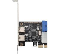 PCI-E vers USB 3.0 Carte d'extension 19 broches Convertisseur externe 2 ports USB 3.0 Double interface USB 3.0 Pour PC de bureau