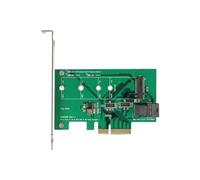 PCI Express Card > 1 x internal NVMe M.2 PCIe / 1 x internal SFF-8643 NVMe - Contrôleur de stockage - M.2 Card - profil bas - PCIe 3.0 x4