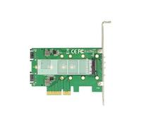 PCI Express Card > 3 x M.2 Slot - Contrôleur de stockage - M.2 - M.2 Card / SATA 6Gb/s - profil bas - PCIe 3.0 x4