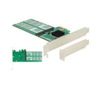 PCI Express Card > 4 x internal M.2 Key B - Low Profile Form Factor - Contrôleur de stockage - M.2 Card profil bas - PCIe 2.0 x2