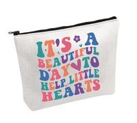 PCICU Trousse de maquillage pour infirmière Inscription It's A Beautiful Day to Help Little Hearts, Help Little Hearts B