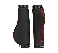 PciDinFo 1 Paire de Poignées de Vélo de Route de 22 Mm, Poignées Antidérapantes Doubles en Métal pour Guidon, Noir et Rouge