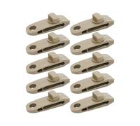 PciDinFo 10 Pinces de Fixation Robustes pour Bâches de Tente, Légères, Polyvalentes et Réutilisables, avec Système de Verrouillage, pour Auvents, Bâches de, Brun