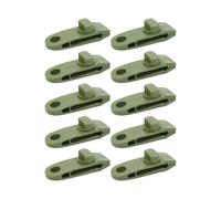 PciDinFo 10 Pinces de Fixation Robustes pour Bâches de Tente, Légères, Polyvalentes et Réutilisables, avec Système de Verrouillage, pour Auvents, Bâches de, Vert