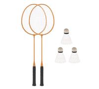 PciDinFo 2 Raquettes de Badminton avec Volant et 3 Balles en Nylon. Raquettes de Badminton pour Débutants, Idéales pour La Plage, Le Gazon et Le Jeu en Plein A, Jaune