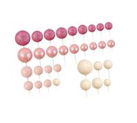 PciDinFo 32 Idées de Décorations de Boules à Faire Soi-même pour Cupcakes, Mariages, Fêtes Prénatales, Desserts et Anniversaires, avec Du Rose