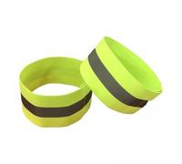 PciDinFo 5 X 2 Brassards Réfléchissants, Brassards de Sport Haute Visibilité, Sangles Réfléchissantes pour La Marche Nocturne, pour Adultes, Jaune Fluo, 2 pièces