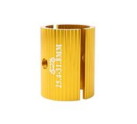 PciDinFo Adaptateur D'entretoise de Potence de Vélo en 2 Pièces, Manchon Réducteur de Potence en Alliage D'aluminium, Convertisseur de Diamètre de Guid, Or 25.4-31.8mm