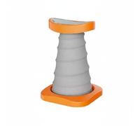 PciDinFo Appareil Push Up Support Pression Corporelle Barre d'Entraînement Base Antidérapante Structure en Acier à Ressort et PP Usage Guidé pour Répétitions, Orange, Orange Vif