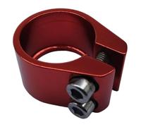 PciDinFo Bike Seat Post Clamp Collier de Fixation Tube de Selle Élément pour Vélos Aluminium Léger Montage sans Outil Efficace Contre Vibrations Compatible Ca, Rouge