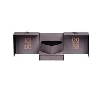 PciDinFo Boîte à Fleurs Vide, Boîte Aux Lettres En Carton, Emballage Floral Remplissable avec Tiroir, Emballage Créatif pour Bouquets, Accessoires et Design, gris