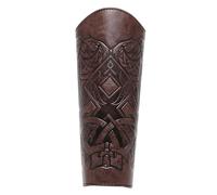 PciDinFo Brassard Médiéval Protège-Bras Accessoire Avant-Bras Bracelet Fantaisie en Cuir PU Élégant avec Réglage Idéal pour Spectacle Homme Scène Patrimoine, 1 pièces