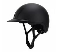 PciDinFo Casque d'Équitation Sécurité Protection Tête Légèreté Ventilation Mesh Doublure Boucle Réglable Destiné Enfants Adultes Entraînement Quotidien Plein Air, Noir Mat, M54-58cm