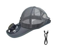 PciDinFo Chapeau de Soleil avec Ventilateur Intégré pour Une Protection Solaire Optimale, Chapeau de Pêche, Capuche Ajustable, En Polyester, Ventilation Idéale, Gris