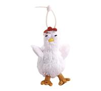 PciDinFo Charm Porte-clés Animal Mignon avec Figurine Peluche Accessoire Pendentif de nneau Décoratif pour Sac à Main Jouet Souple en Polyester Adapté Pou, Blanc