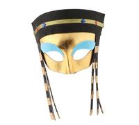 PciDinFo Coiffe égyptienne avec Chapeau de Pharaon, Accessoire de Tête, Costume de, Coiffe de Pharaon Unisexe. Fabriquée dans Un Tissu Résistant, Masque 20x23cm