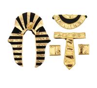 PciDinFo Coiffe égyptienne avec Chapeau de Pharaon, Accessoire de Tête, Costume de, Coiffe de Pharaon Unisexe. Fabriquée dans Un Tissu Résistant, Ensemble B