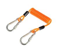 PciDinFo Cordon de Plongée Rétractable en Spirale avec Ressort, Boucle de Déclenchement, Idéal pour La Navigation de Plaisance, La Chasse et Le Camping, Orange