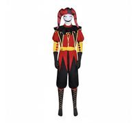 PciDinFo Costume de Clown Performance Costume Déguisement Harlequin Tenue Rôle Polyester Chapeau Scène Détail Distinctif Finition Expressive Adapté Cosplay, Rouge, XXL