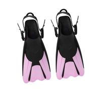 PciDinFo Deux Paires de Palmes de Plongée/Snorkeling en Matériau Souple avec Sangles Réglables. Compactes et Faciles à Transporter, Elles sont Idéales pour La, Rose, L