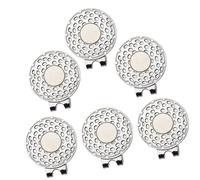 PciDinFo Ensemble de 6 Pinces à Golf pour Marquer Les Casquettes, Compatibles avec Les Sacs et Les Ceintures, Argent