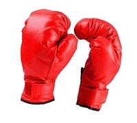 PciDinFo Gants de Boxe, Mitaines de Muay Thaï en Cuir PU, équipement de Sparring et de Kickboxing, Gants de Sport pour Adultes et Enfants, Muay Thaï, Adulte Rouge