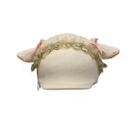 PciDinFo Housse de Casque de Ski, Accessoire pour Casque de Ski, Mignon, Créatif, Protection Douce, Bonnet Tricoté, Décoration, Couvre-chef D'hiver pour Sk, Oreille de Chèvre Blanche