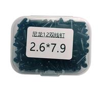 PciDinFo Œillets de Rechange pour Cordes Doubles de Raquettes de Badminton, pour Joueurs et Techniciens, avec Conteneur de Protection des Pièces de Rechange, 2.6 X 7.9 Mm