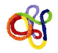PciDinFo Jeu Coopératif avec élastiques pour La Maternelle. Bande élastique en Tissu Favorisant L'entraînement Moteur. Jeu de Coopération pour Le Travail D, 5m