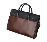 PciDinFo Mallette Homme Sac Porte-Documents Sac D'Ordinateur Portable Sac à Bandoulière PU Cuir Facile Transport Robustesse Capacité Étendue Utilisation Avocat, Brun