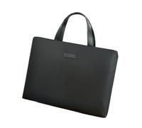 PciDinFo Mallette pour Homme Sac Ordinateur Sacoche Porte-Documents Bandoulière Résistante Grande Capacité Double Couche Poignée Douce Adaptée Au Bureau Affair, Noir, Faux Cuir