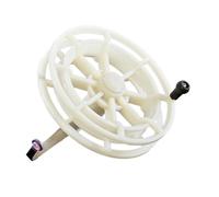 PciDinFo Moulinet de Pêche à Tambour Fixe, Portable, Professionnel, Blanc, Léger, avec Double Roulement, Accessoire pour Canne à Pêche, Diamètre 12 Cm
