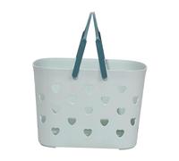 PciDinFo Panier de Bain Cœur Grand Sac de Plage Panier Organisateur Panier de Rangement avec Pliables Matériau Résistant Idéal pour Salle de Bain, Vert